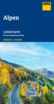 Produktbild von ADAC Länderkarte Alpen 1:750.000