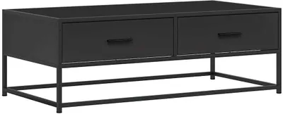 Zdjęcie produktu dla Stolik kawowy, czarny, 100x50x35 cm, materiał drewnopochodny