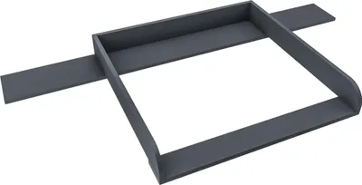 Produktbild von regalik Wickelaufsatz mit Platte für Hemnes von IKEA, Wickeltischaufsatz für 50x160 cm Kommoden, Abnehmbar Wickelkommode aufsatz, Abgerundeten Frontplatten, Graphit