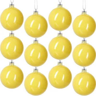 Productafbeelding van Set van 12 kerstballen - Gouden decoratie voor kerstboom
