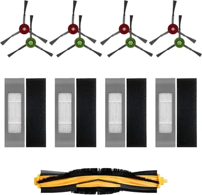 Produktbild von Filter Bš¹rste Ersatzteile Zubeh?r Set fš¹r Ecovacs DEEBOT N8 N8+ N8 PRO N8 PRO+ N10 Plus Staubsauger Roboter (1 Hauptbš¹rste + 4 Filter + 8 Seitenbš¹rste)