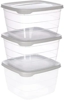 Obrázok produktu pre KOTARBAU® Súprava 3 kusov nádob na potraviny s vekom, rozmery 165 x 165 mm