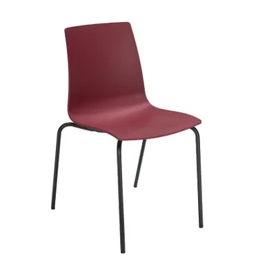 Produktbild von Esszimmerstühle mit Schwarzen Metallbeinen Modern Grandsoleil Candy - Bordeauxrot