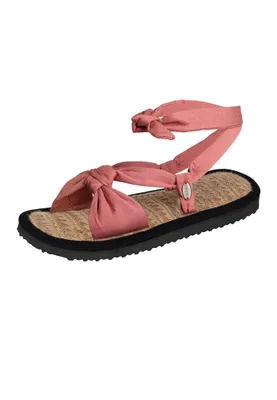 Produktbild von CINNEA® LILLE Multi-Style Wellness Sandalen, Damen Zimtsandalen mit Jute-Fußbett, gegen Fußschweiß und Fußhornhaut lachsrosa-kariert Größe 38/39