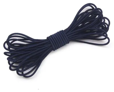 Produktbild von Elastische Kordel - Rundgummi 2,5 mm - Gummiseil Für Kleidung Und Nähen - Für Basteln Und DIY - Länge 1,8 m - Marineblau Navy010