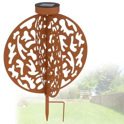 Produktbild von Solarleuchte Garten Scheibe Solarlampe Außen Außenleuchte Solar mit Pflegetuch
