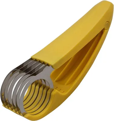 Produktbild von Bananenschneider mit 6 Klingen in Gelb