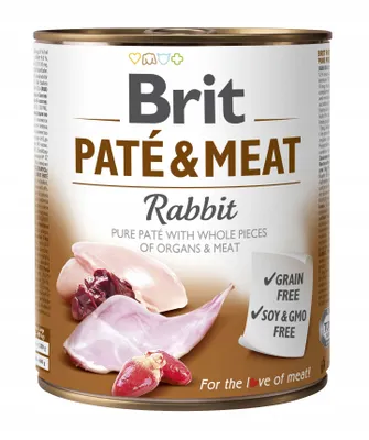 Zdjęcie produktu dla Brit Pate & Meat Dog Królik 800g