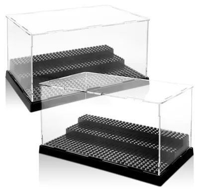 Image de Solidchoice - 2 vitrines en acrylique - 3 niveaux pour figurines et collections