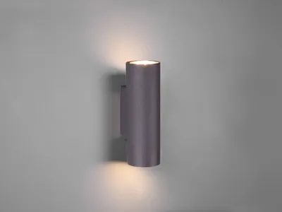 Immagine prodotto di Marley, lampada da parete con luce superiore e inferiore, lampada da interni in metallo nero opaco