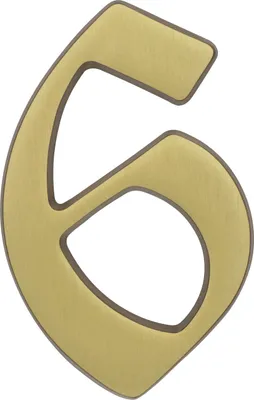 Produktbild von Hausnummer Bronze satiniert "6" 120 mm