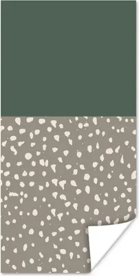 Produktbild von MuchoWow® Poster Polka dot - Grün - Muster 60x120 cm - Wandschmuck