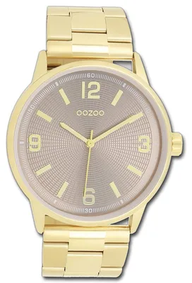 Productafbeelding van Oozoo dames- en herenhorloge, gouden metalen band, quartz uurwerk, analoog horloge, model D3UOC11504