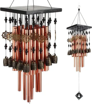 Produktbild von Windspiel 76,2 cm, 28 Röhren, 16 Kupferglocken, für Gartendekoration