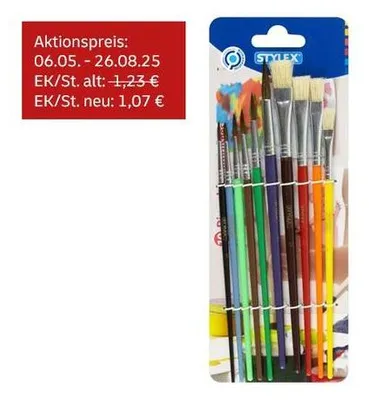 Produktbild von Pinselset Schule 10Tlg Sty 35065 6Haar 4Borstenpinsel