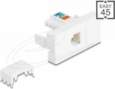 Image de DELOCK Easy 45 Modul RJ12 Buchse zu LSA UTP weiß