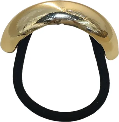 Produktbild von Verstellbarer Haargummi aus Metall, verstellbares elastisches Haarband aus Legierung für den Hinterkopf, Haaraccessoire A
