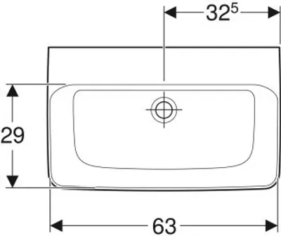 Produktbild von Geberit 501717001 Renova Compact Waschtisch, 65x40cm
