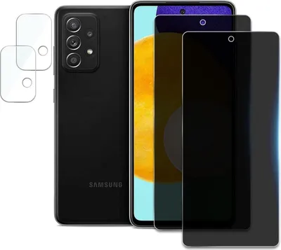 Produktbild von Sichtschutz Samsung Galaxy A52 Kameraschutz 2x HD Blickschutzfolie Anti-Spy 9H Härte