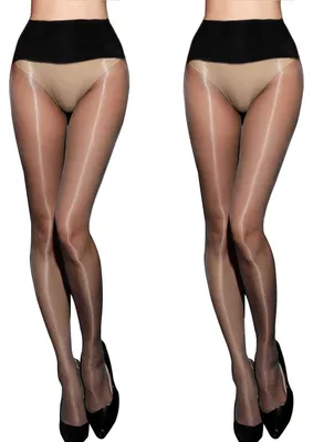 Produktbild von Glänzende, nahtlose Strumpfhosen für Damen – Transparent, 2 Paar