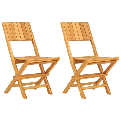Produktbild von Gartenstühle 2 Stk. Klappbar 47x61x90 cm Massivholz Teak