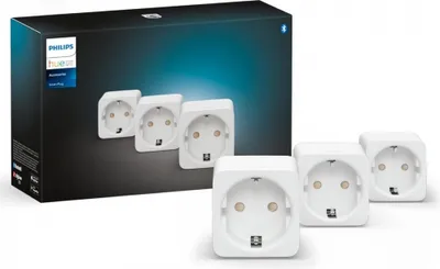 Produktbild von Philips Hue SmartPlug Steckdose Weiß 3er Set (929003050602)