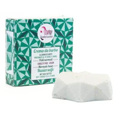 Zdjęcie produktu dla Lamazuna 10330, Mydło do golenia, Skóra sucha, 55 g, INHALTSSTOFFE Sodium Cocoyl Isethionate, Butyrospermum parkii (Shea) Butter *, Stearic Acid,..., 1 szt.