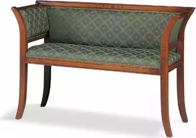Produktbild von Sitzbank Klassische Bank Luxus Polstermöbel Polster Stoff 116x45x77