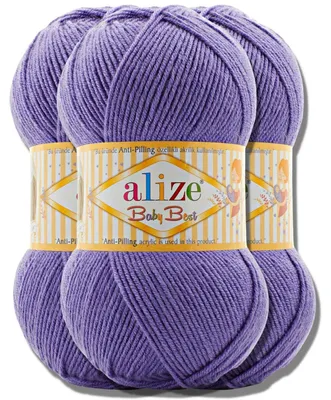 Produktbild von Alize 3x 100g Baby Best Wolle, Antipilling, Uni, Häkeln, Stricken (851)