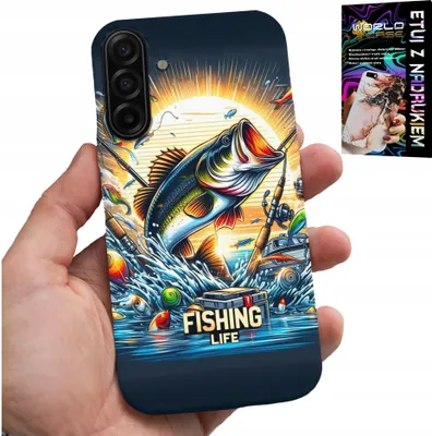 Image de Etui Do Samsung Galaxy A57 5G - Wzory Dla Wędkarza, Ryby, Dorsz, Łosoś