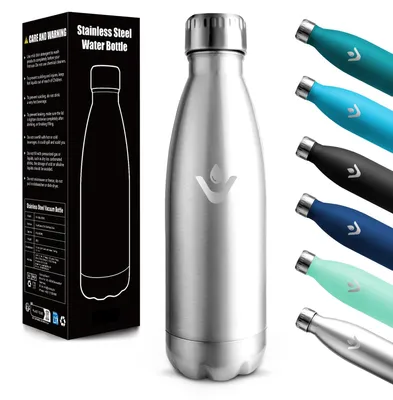 Produktbild von Trinkflasche Kinder 500ml Edelstahl Auslaufsicher Kohlensäure Thermosflasche