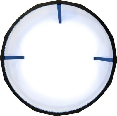 Image de Anneau lumineux pour jeu de fléchettes avec 120 LED, puissance d'éclairage de 1 800 lumens, variateur d'intensité, éclairage à 360 degrés, installation facile sur la cible, cadre en plastique noir, largeur de 66 cm