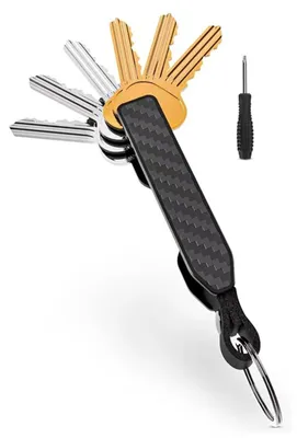 Produktbild von Schlüsselorganizer, Mini-Schlüsselanhänger, geeignet für maximal 6 Schlüssel, schwarz