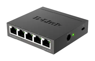 Obrázok produktu pre D-Link DGS-105 – 5-portový gigabitový ethernetový neřízený prepínač v kovovom puzdre