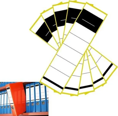 Obrázok produktu pre Samolepiace štítky pre úzke priečinky – 100 kusov – 5,4 x 19 cm