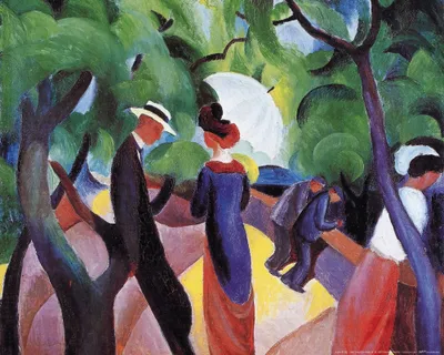Obrázek produktu pro August Macke art print obrázek - Promenáda, 1913 (40 x 50 cm)