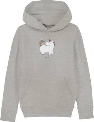 Produktbild von Mr. & Mrs. Panda Kinderpullover Einhorn Stolzieren 12-14 Jahre (152/164) - Heather Grey - Geschenk, Hoodie, Sweater, Unicorn, Pullover, Stolz, Kinderbekleidung, Pulli
