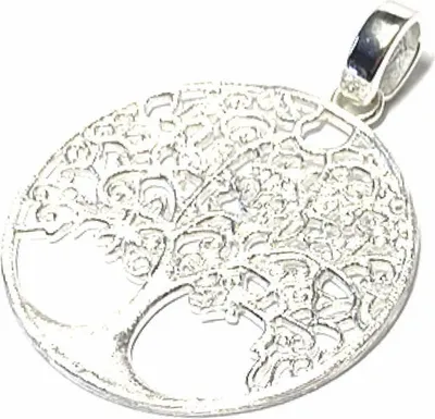 Produktbild von Lebensbaum als Anhänger 925 Silber eismatt 30mm