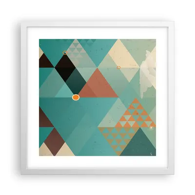Produktbild von Gerahmtes Poster - Weißer Rahmen - Abstraktion modern - 40x40 cm - Wand Bild - Wanddeko - Wandbilder - Kunstposter - Wandposter - Bilderrahmen - Bilder - Kunstdruck - Wandbild - P2WAC40x40-3571