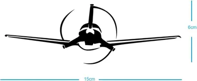 Immagine prodotto di Adesivo a forma di aeroplano, resistente alle intemperie, 15 cm, per decorazione