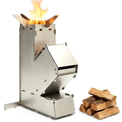 Produktbild von Tragbarer Campingkocher aus Edelstahl - 0,6 kg - Für das Kochen im Freien
