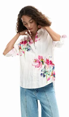Productafbeelding van Desigual langarmshirt voor dames, wit, maat S