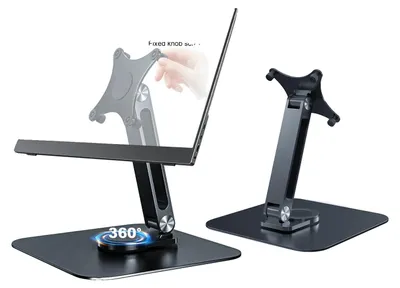 Obrázek produktu pro Stojan na monitor, otočný o 360 stupňů, s nastavitelnou výškou, černý