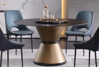 Produktbild von Moderne Esszimmer Wohnzimmer Küche Rundes Tische Esstisch Design Tisch Runde