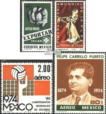 Produktbild von Briefmarken Mexiko 1974 Mi 1409,1416,1431,1432 (kompl.Ausg.) postfrisch Exportpropaganda