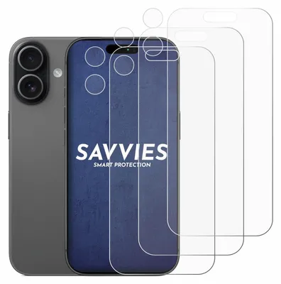 Produktbild von 6x Für Apple iPhone 17 (Display+Kamera) Schutzfolie Savvies Displayschutz Display Schutz Folie Klar Transparent