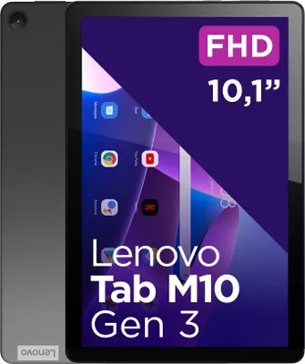 Obrázek produktu pro Lenovo Tab M10 (3rd Gen), 25,6 cm (10.1"), 1920 x 1200 px, 64 GB, 4 GB, Android 11, Šedá