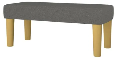 Produktbild von Multifunktionale Polsterbank mit Holzbeinen, Flurbank und Fußhocker für das Wohnzimmer, Modern, Dunkelgrau