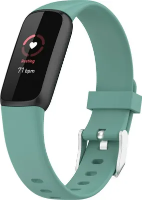 Produktbild von Strap-it Fitbit Luxe Silikonarmband (kieferngrün) - Große: S/M