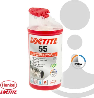 Produktbild von Loctite 55, Gewindedichtfaden 160 m - für Heizung, Trinkwasser und Gas - 2056936